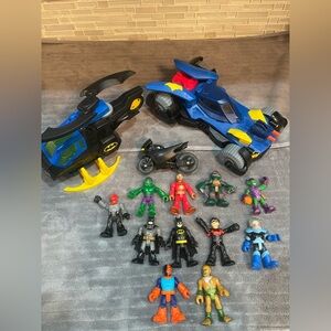 Imaginext Batmobile Chopper Motorcycle & Huge Lot Of Hero’s and Villains X20